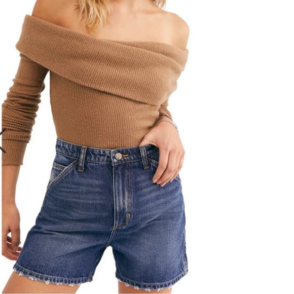 We the Free Vintage Bronze Snowbunny Off the Shoulder Long Sleeve Tee - Picture 2 of 15